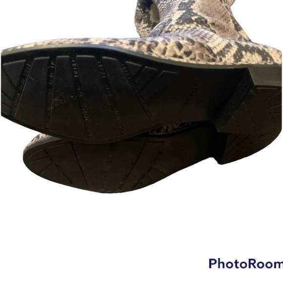 Marc Fisher Humor over the knee boot gray snake skin - Picture 3 of 7